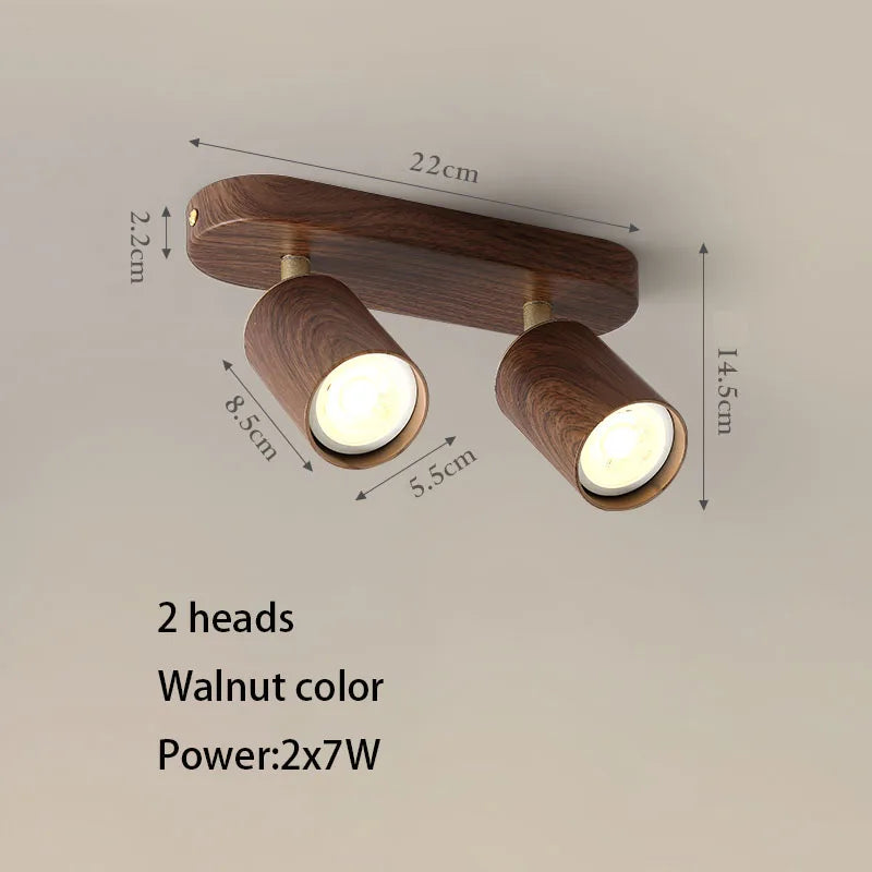 spot led en saillie avec ampoule remplaçable et têtes réglables