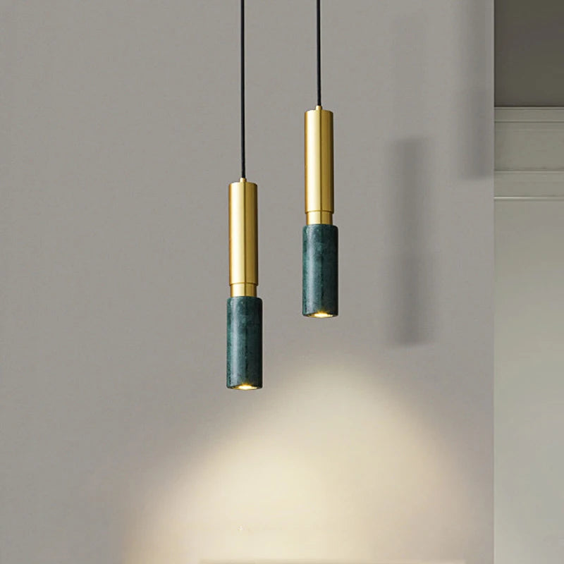 lustre scandinave minimaliste en marbre led rétro