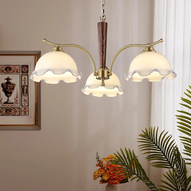 Lustre Noyer Cuivre Japonais Fissuré Rétro