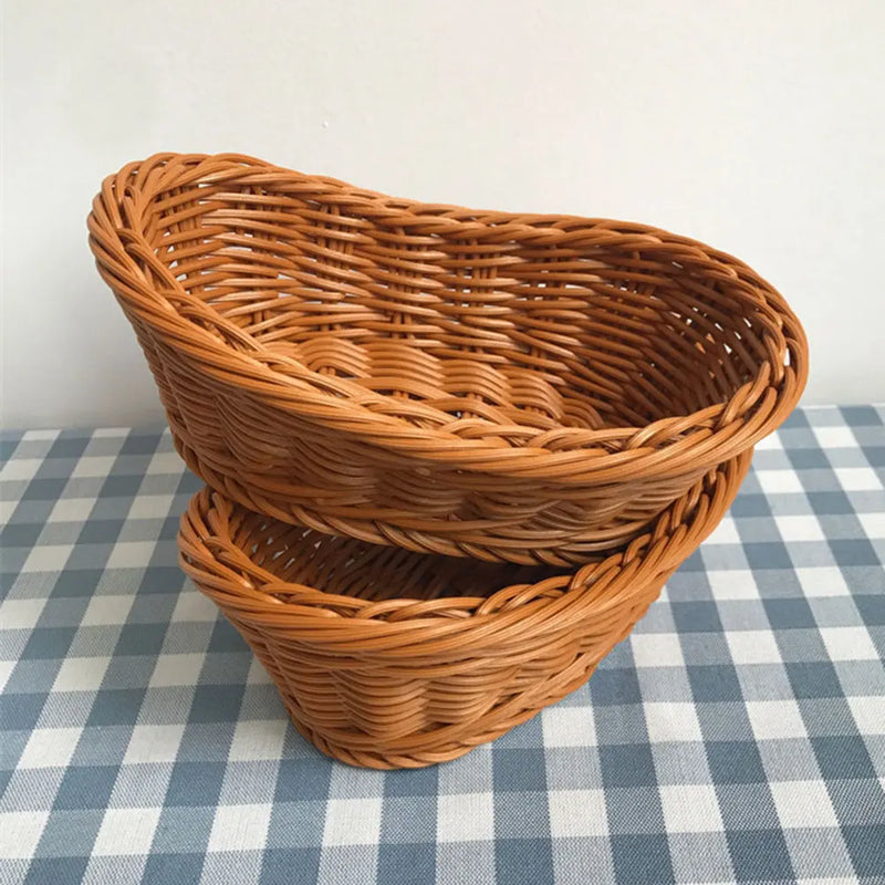 paniers à pain en osier pour collations et fruits