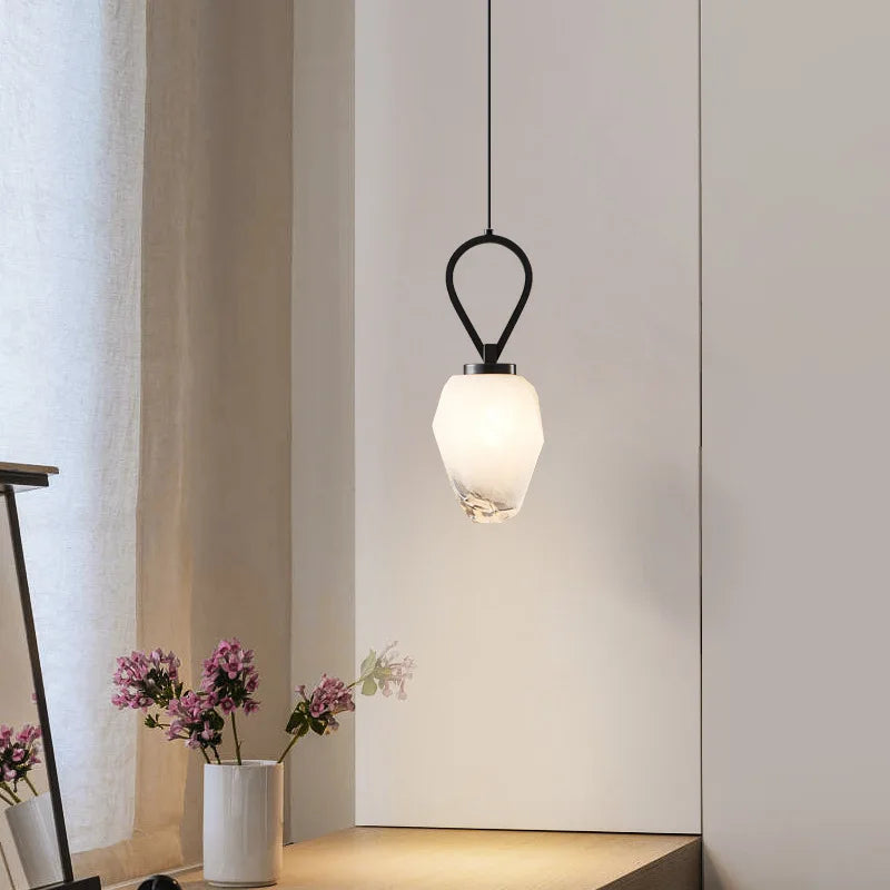 lampe de chevet réglable avec suspension en fil de cuivre