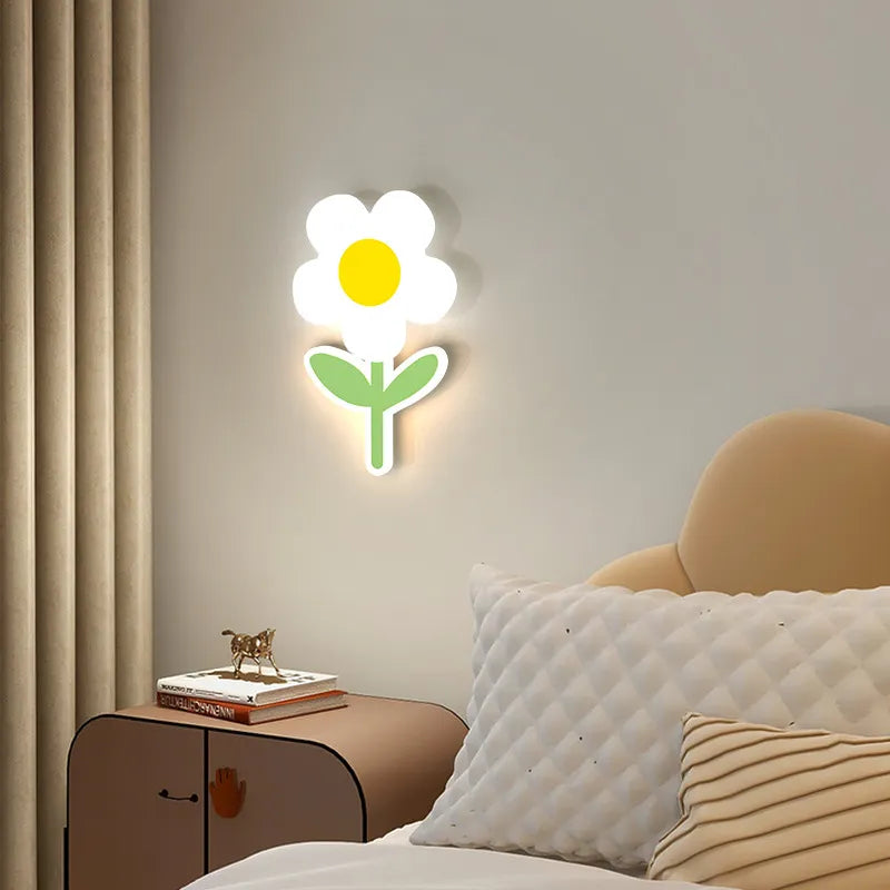 Applique murale led soins yeux enfants chambre chevet maternelle école télécommande