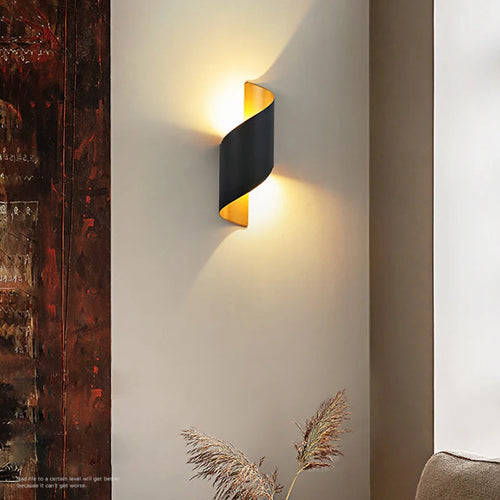 applique murale led spirale double tête étanche jardin balcon