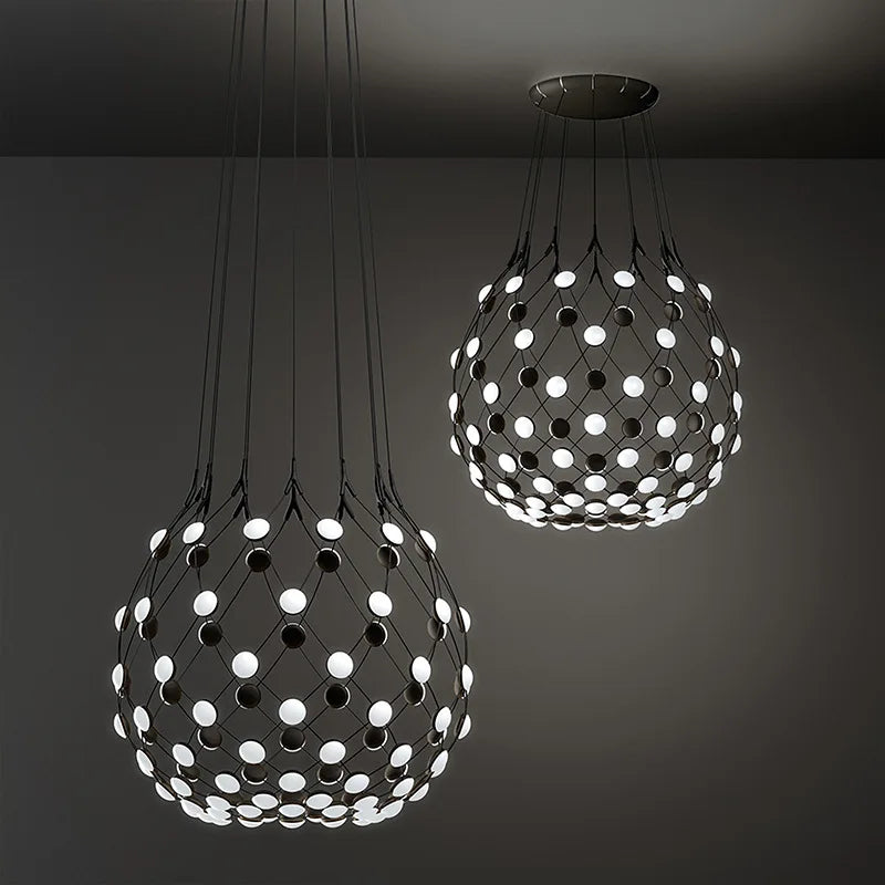 Lustre Designer italien Led nordique noir blanc salle à manger filet de pêche