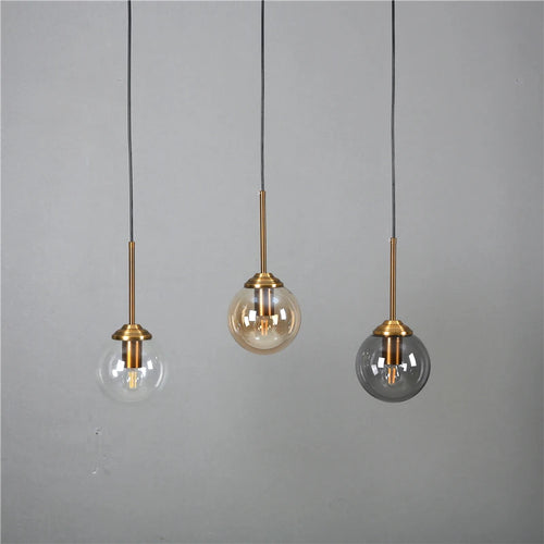 suspension modernes nordiques en verre led pour maison