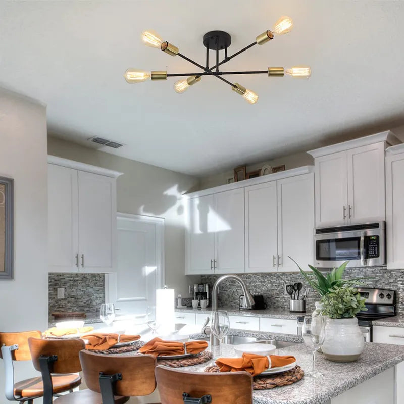 luxe rétro led lustre suspendu