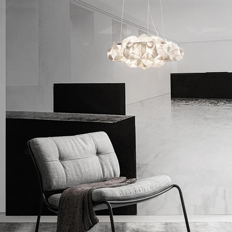 suspension lumière acrylique nuage diamant moderne led personnalisé