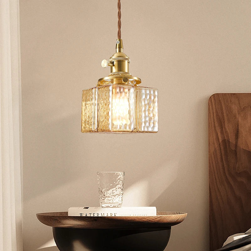suspension en verre vintage japonaise led pour lustres