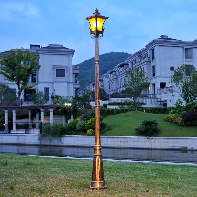 lampadaire de jardin rétro en aluminium antirouille étanche