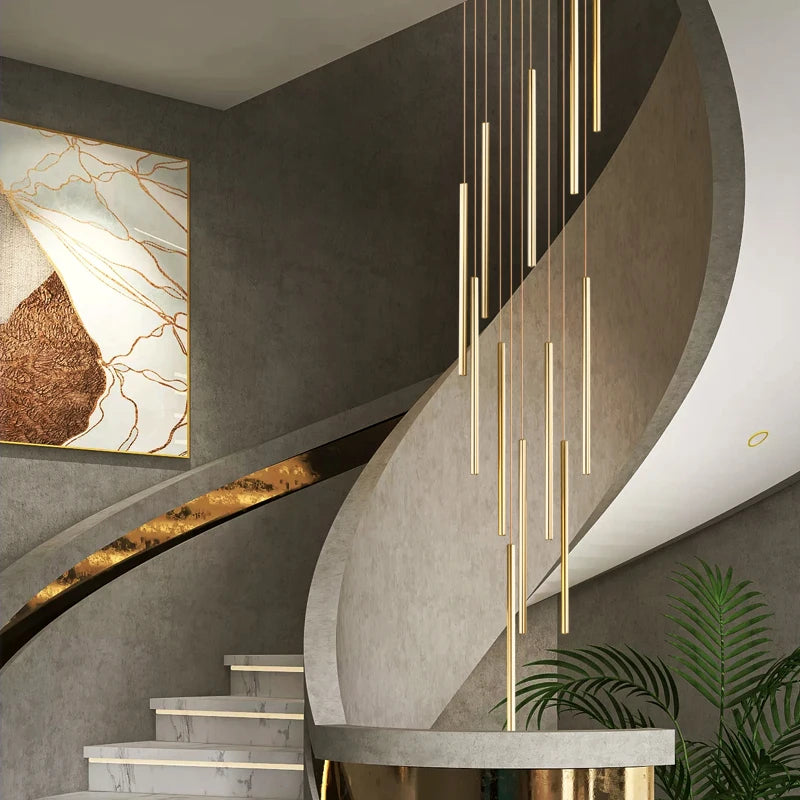 lustres de luxe légers pour villas modernes minimalistes nordiques