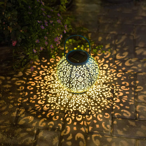 lanterne solaire suspendue décorative pour jardin extérieur