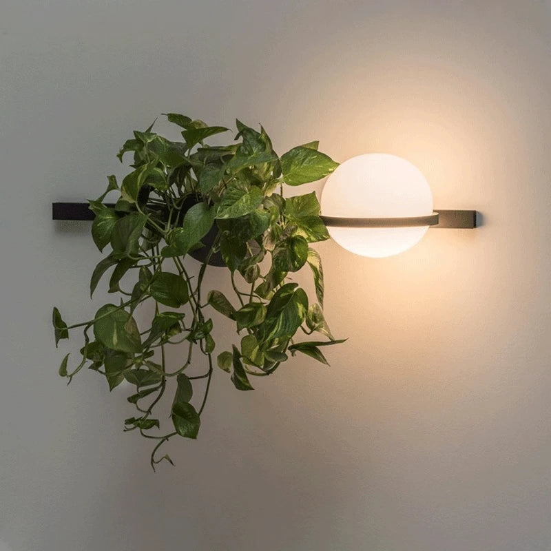 Applique murale LED moderne acrylique métal noir