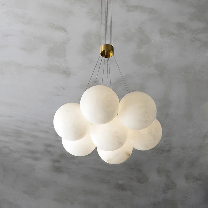 Lustre LED en forme de lune pour décoration de villa de luxe