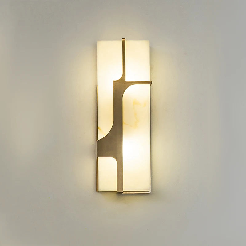 applique murale Creative style chinois 50 CM villa salon couloir décoration lumière européenne rétro imitation marbre LED