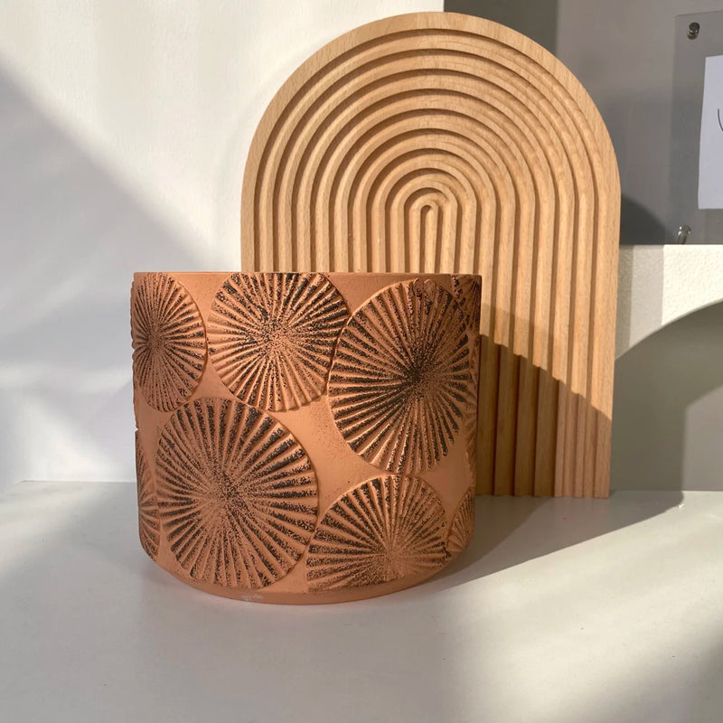 moule silicone pour pot fleurs ciment moderne à faire soi même