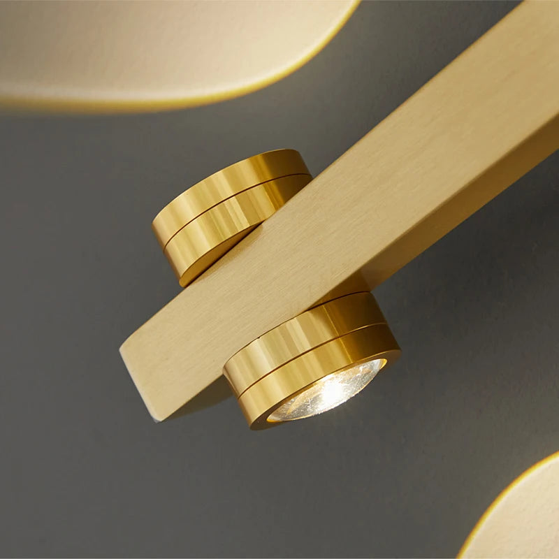 Applique murale moderne miroir LED dorée