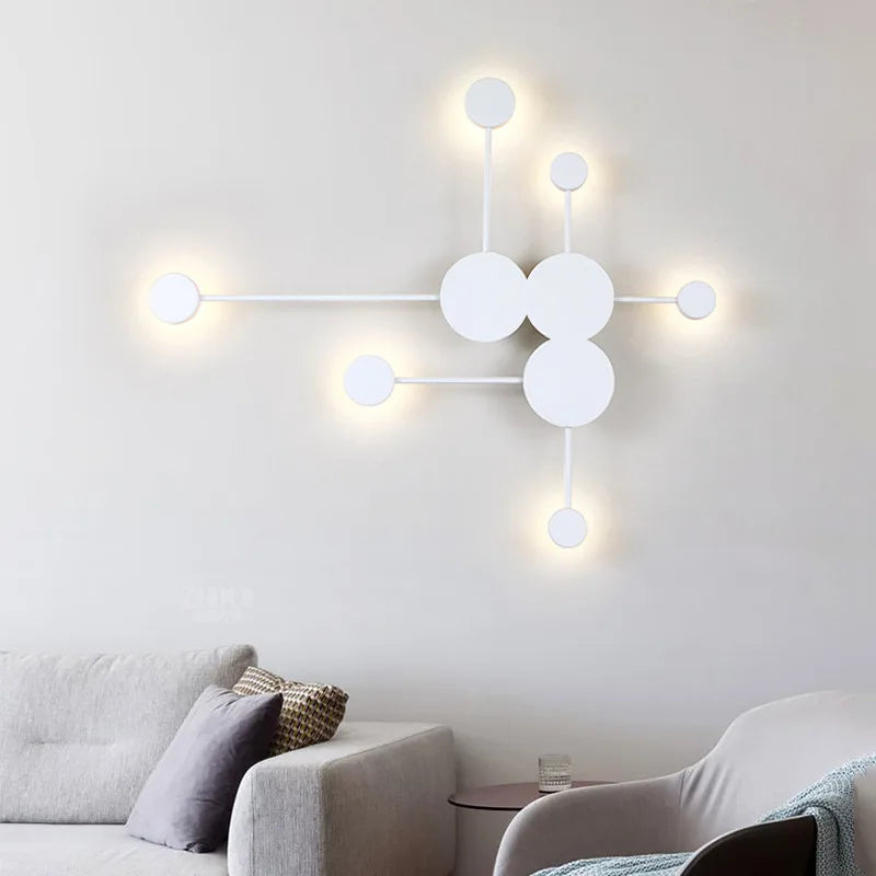 Modern Nordic Black Wall Lamp AC110V AC220V Bedroom Bedside Wall Sconce Light Art Decoration Fixtures Living Room Wall Lights
