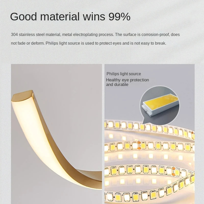 lustre moderne minimaliste en acier inoxydable pour restaurant et bar