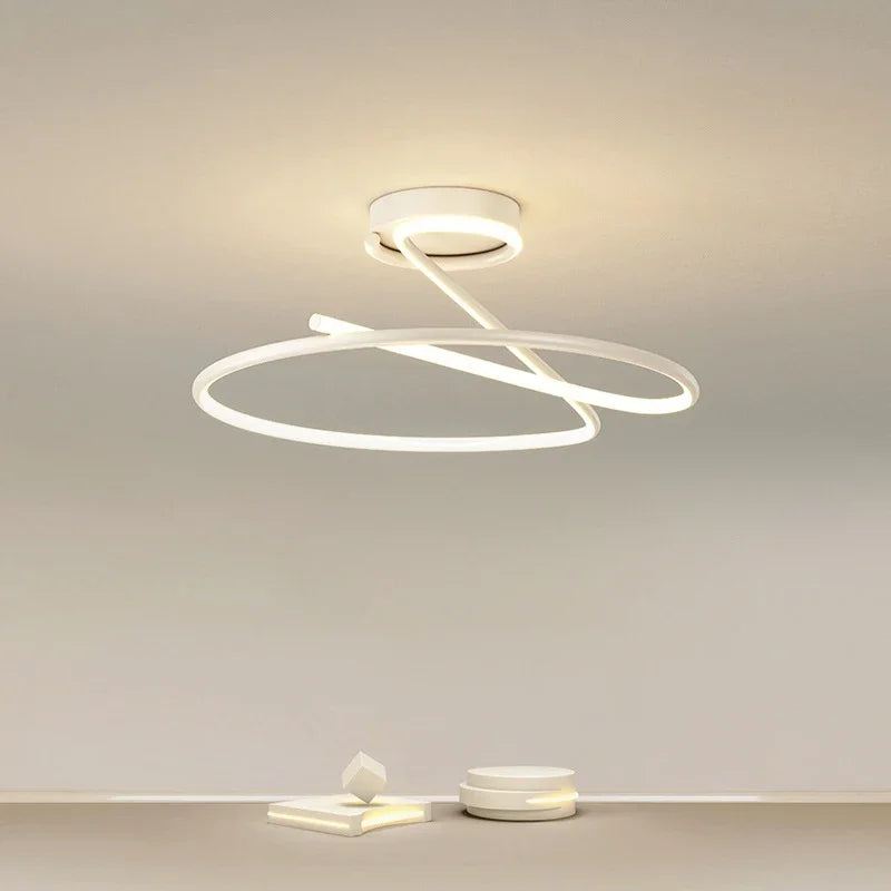 lustre moderne à leds pour décoration intérieure loft