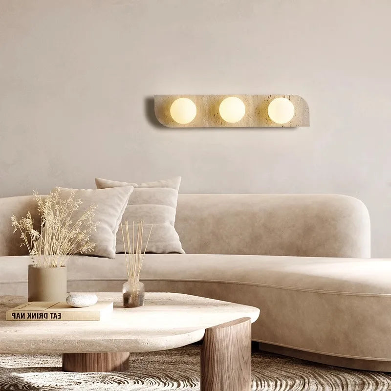 applique murale en pierre naturelle avec verre pour intérieur