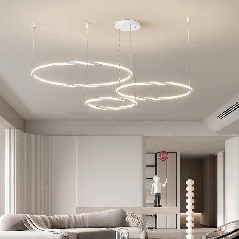 lustre led moderne monté au plafond en acrylique