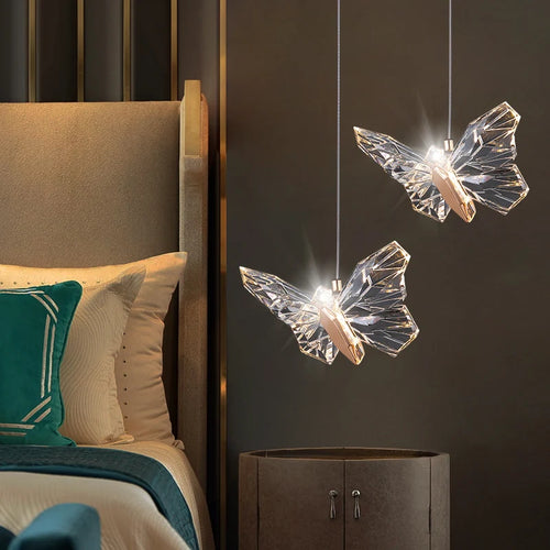 Suspension LED papillon design nordique moderne décoratif d'intérieur