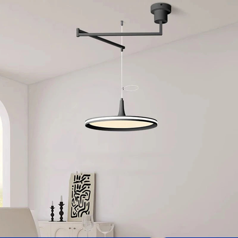 Modern Dining Table Pendant Lamps Swing Arm Hanging Light UFO Chandelier Lamp Restaurant Living Room Bar Kicthen Island Fixture