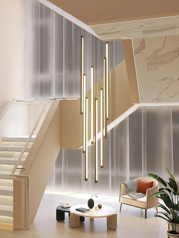 lustre nordique grain de bois duplex rotatif minimaliste led