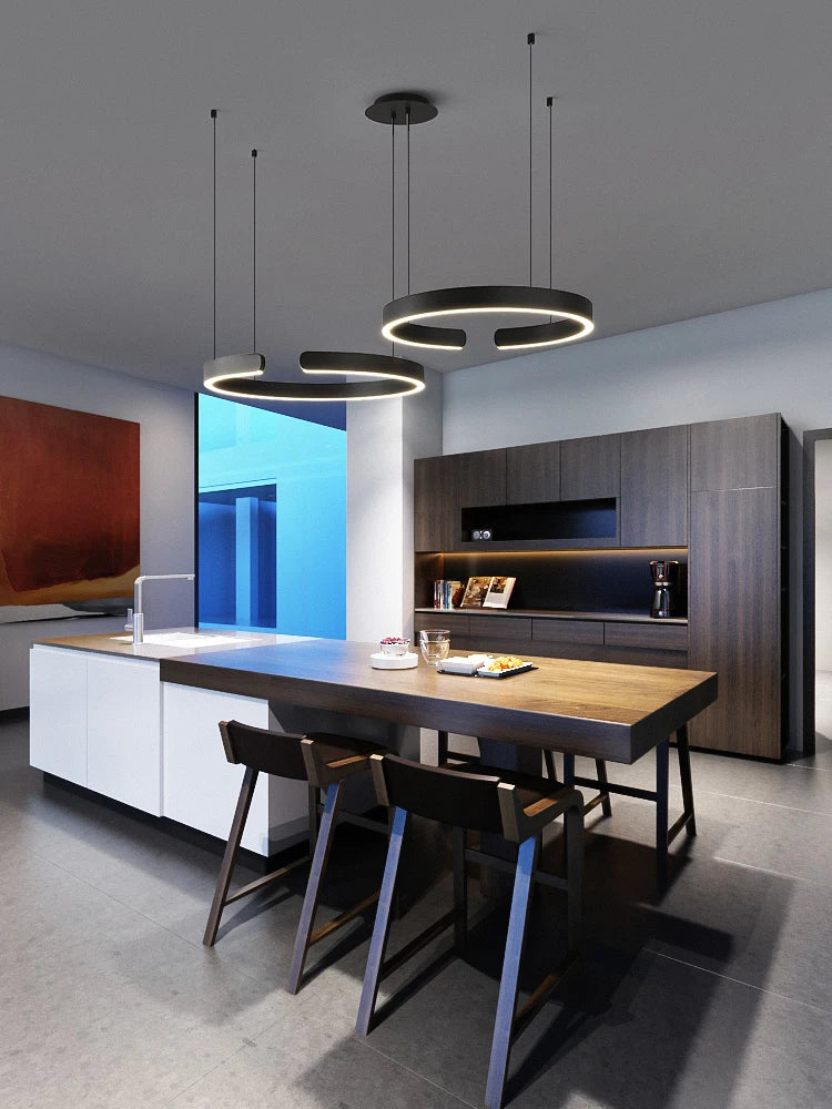lustre moderne minimaliste en forme de c style nordique