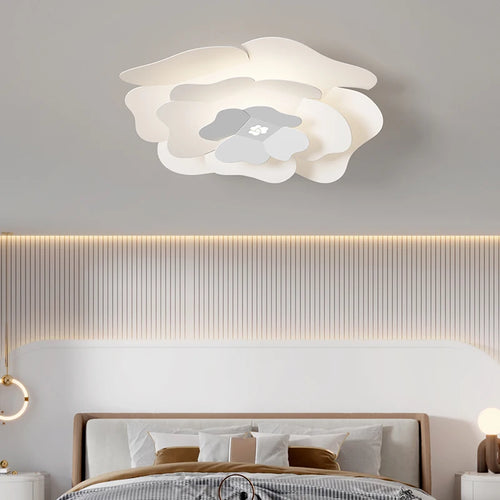 plafonnier led moderne nordique avec motif fleur pour maison