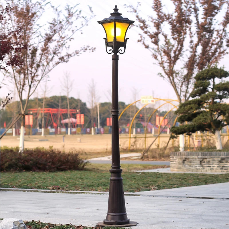 lampadaire de jardin rétro en aluminium antirouille étanche