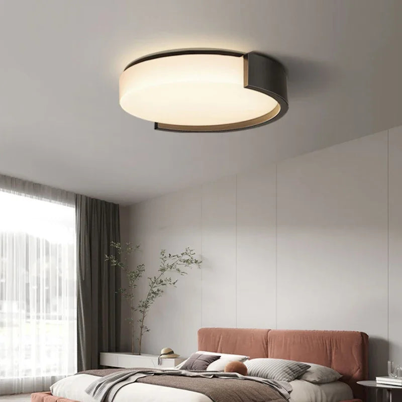plafonnier led nordique lustre rond simple pour diverses allées