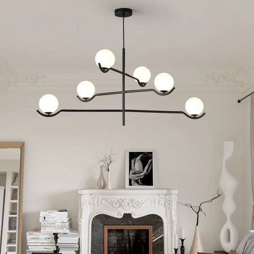lustre design moderne en verre et métal luminaires suspendus