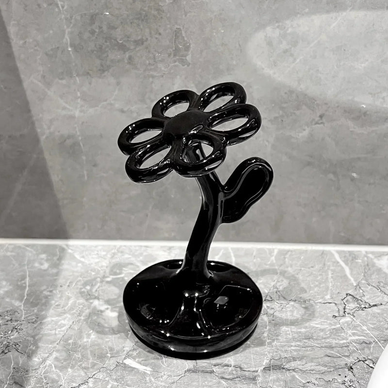 support de rangement élégant pour brosses et maquillage