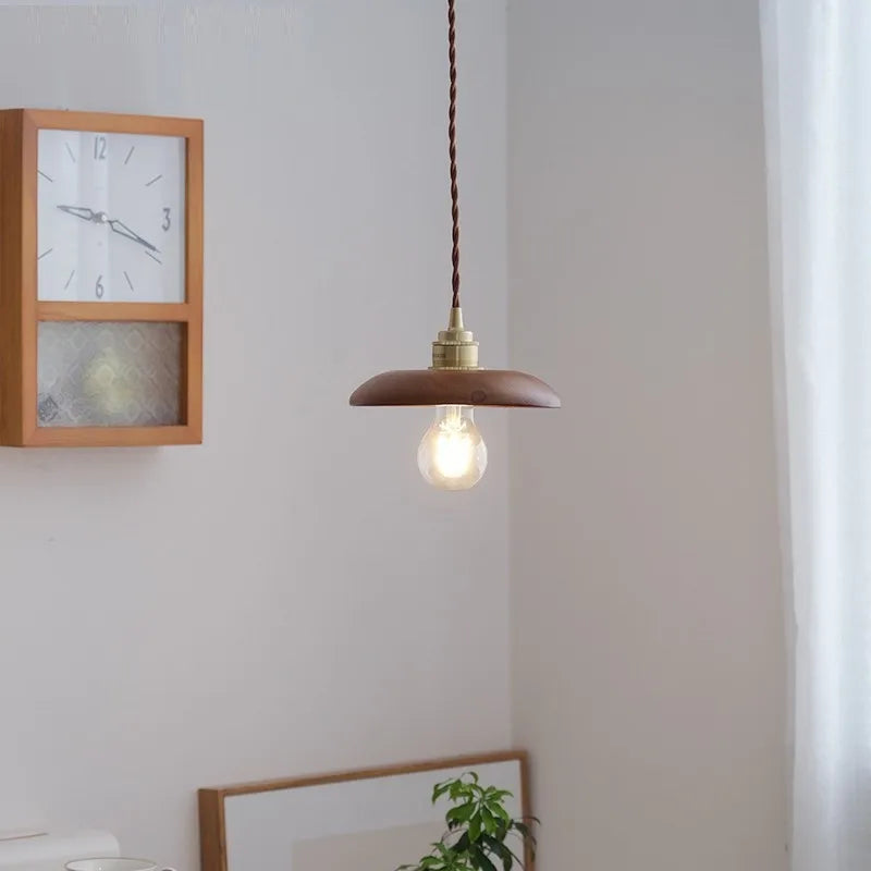 suspension led moderne en bois nordique loft