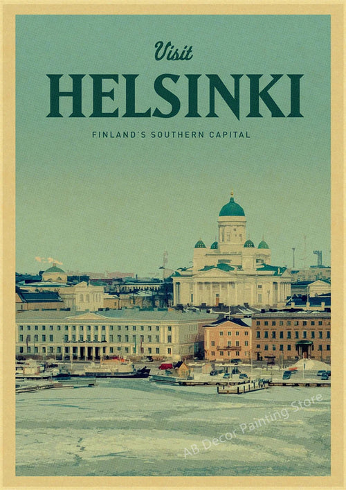 affiche de voyage rétro pour passionnés de tourisme