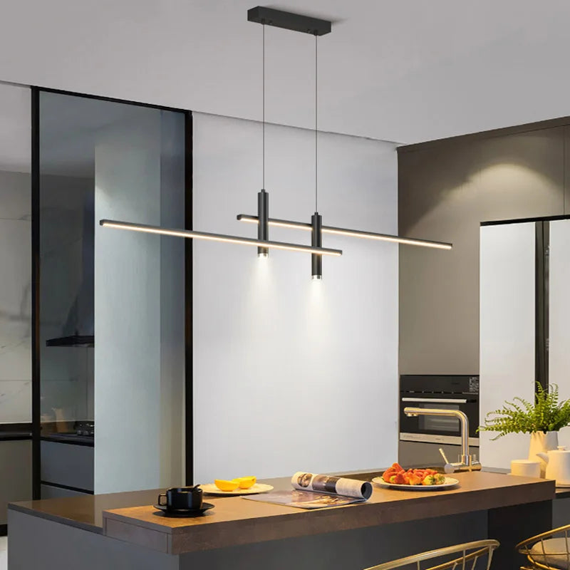 lustre nordique moderne avec projecteur pour restaurant et bar