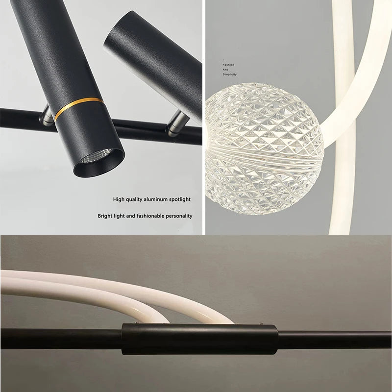 lustre led moderne design lampes suspendues décor éclairage