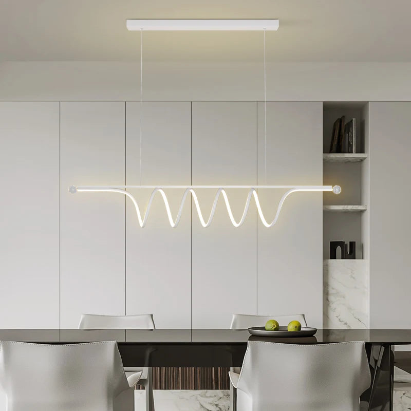 lustre led moderne minimaliste créatif géométrique pour restaurant bar