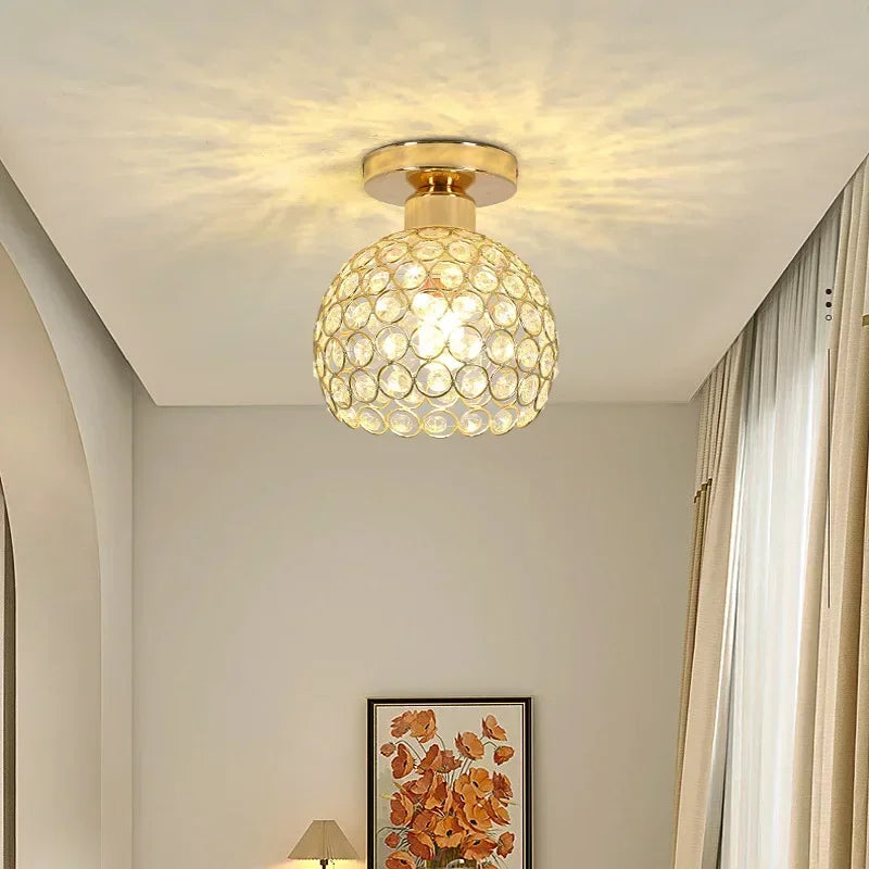 plafonnier en cristal moderne pour décoration intérieure élégante