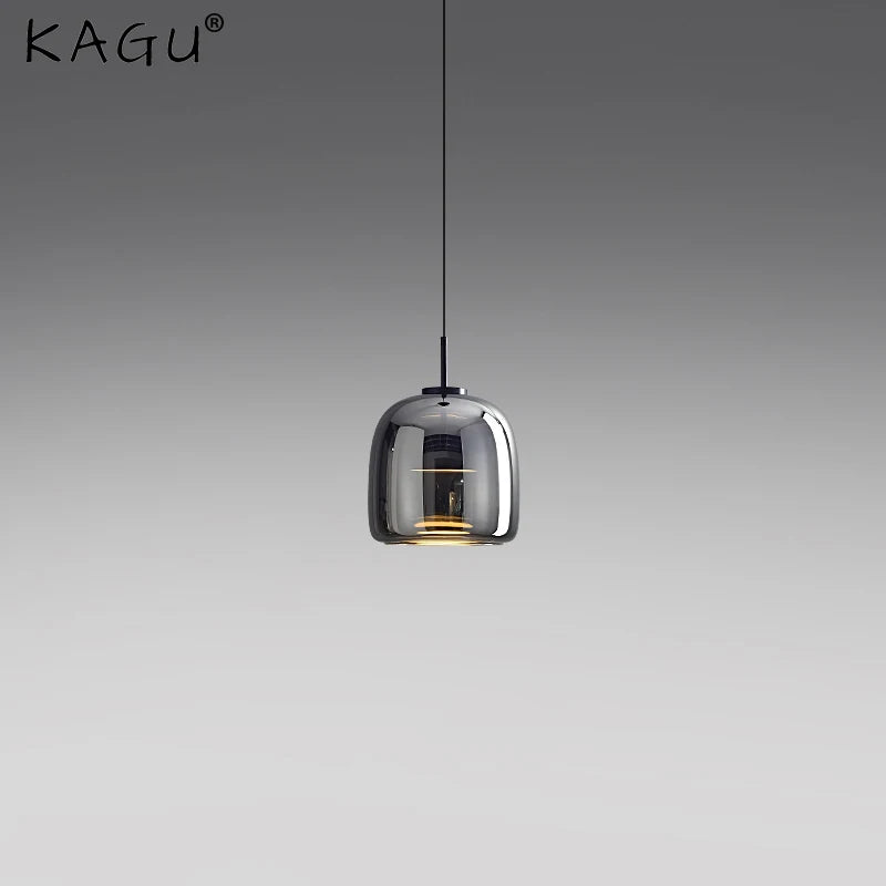 Suspension en verre design déco nordique Led