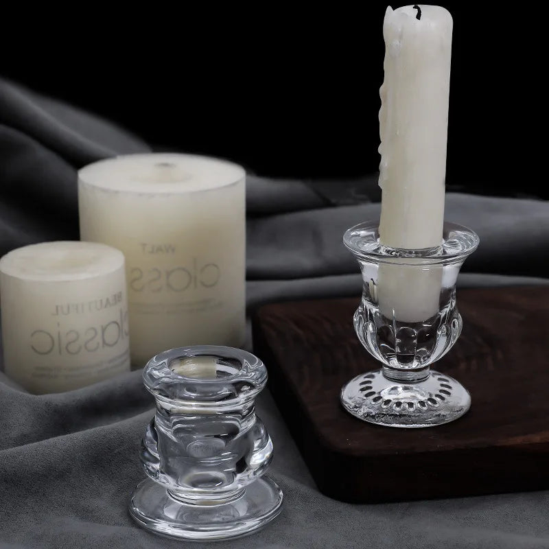 bougeoir en verre créatif pour décoration intérieure et bar