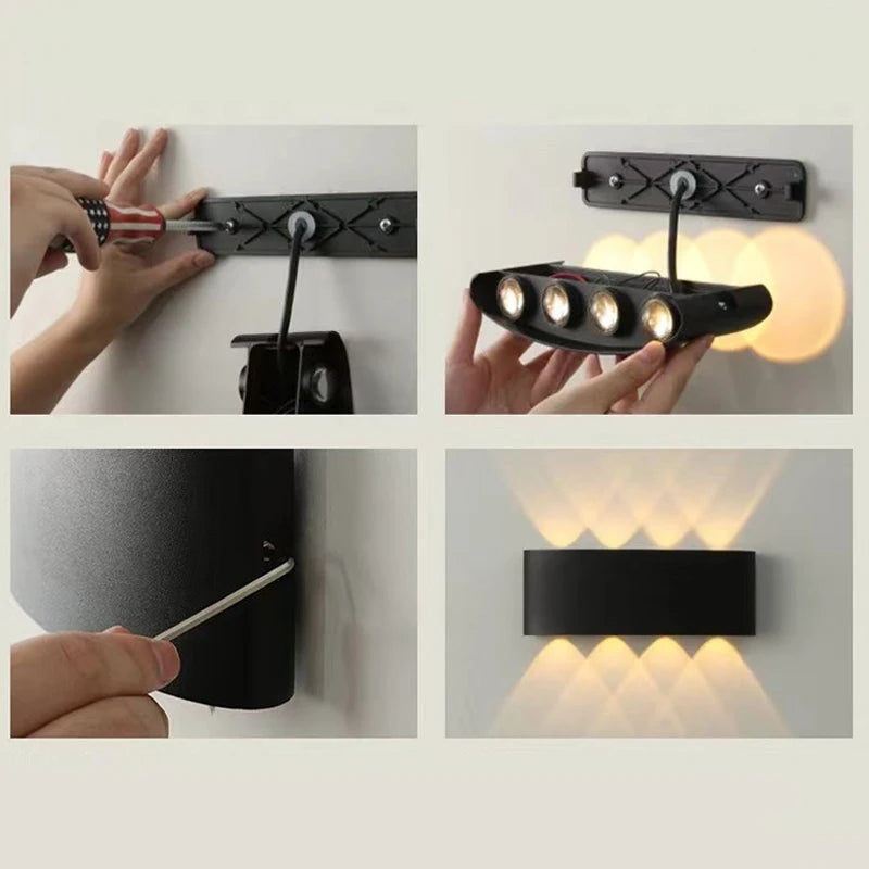 applique murale extérieure led étanche pour éclairage moderne