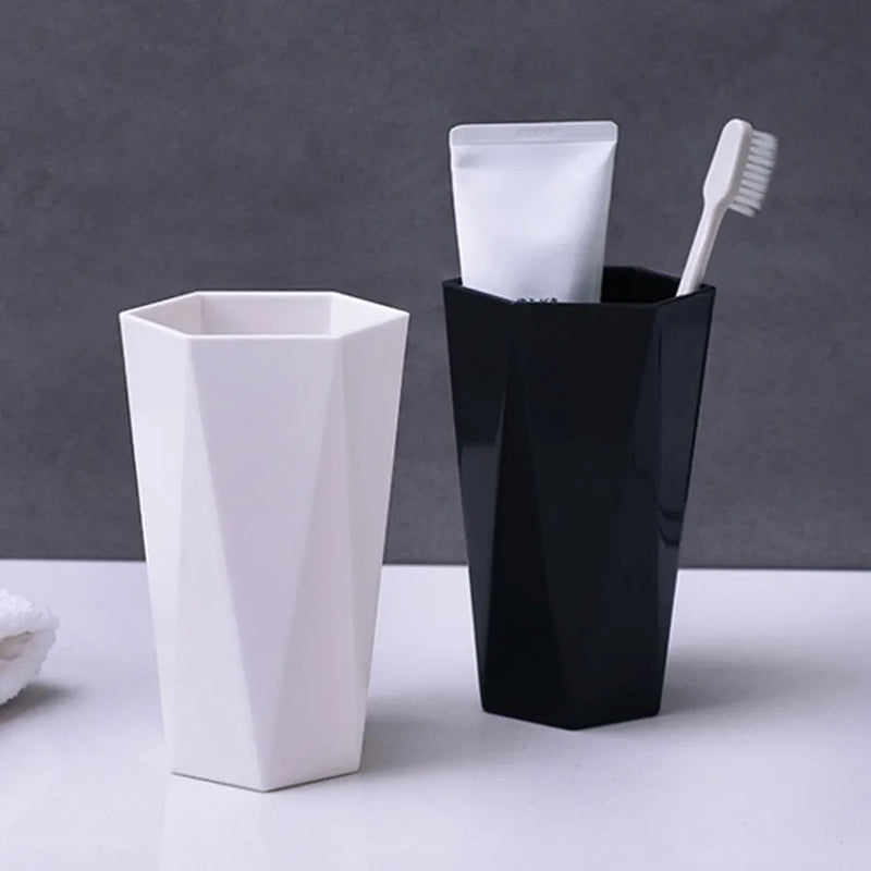 gobelet pour bain de bouche et brosse à dents en plastique solide