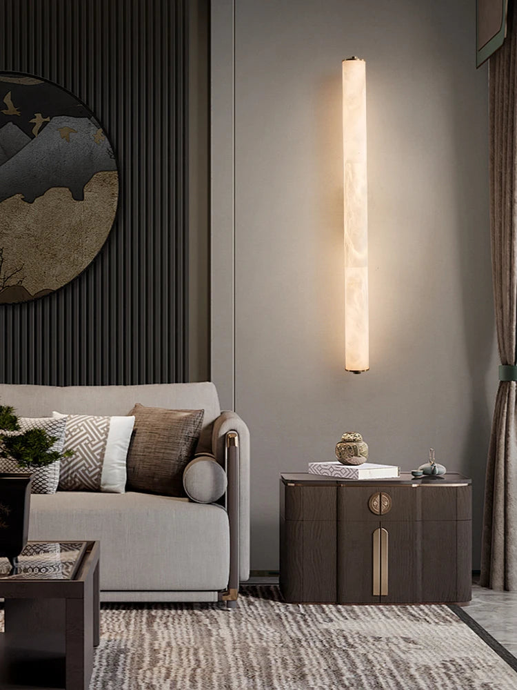 applique murale led en cuivre et marbre moderne luxe éclairage intérieur