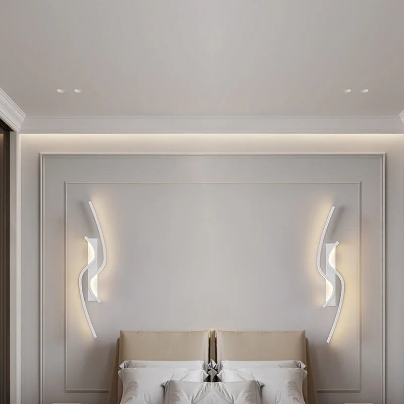 applique murale LED moderne pour salon TV fond allée chambre chevet