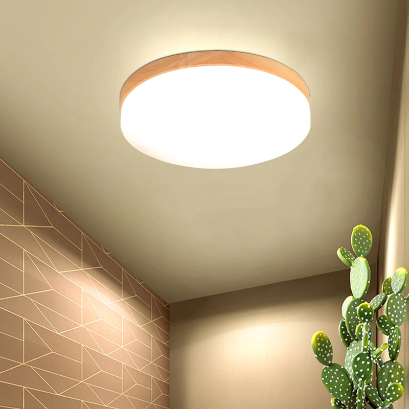 plafonnier led imitation grain de bois pour intérieur