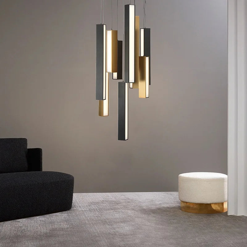 lustre nordique led en acier inoxydable pour restaurant