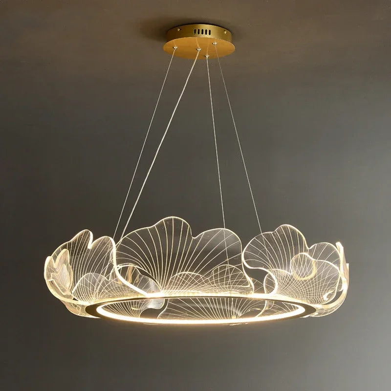 suspension led en acrylique design moderne décoratif