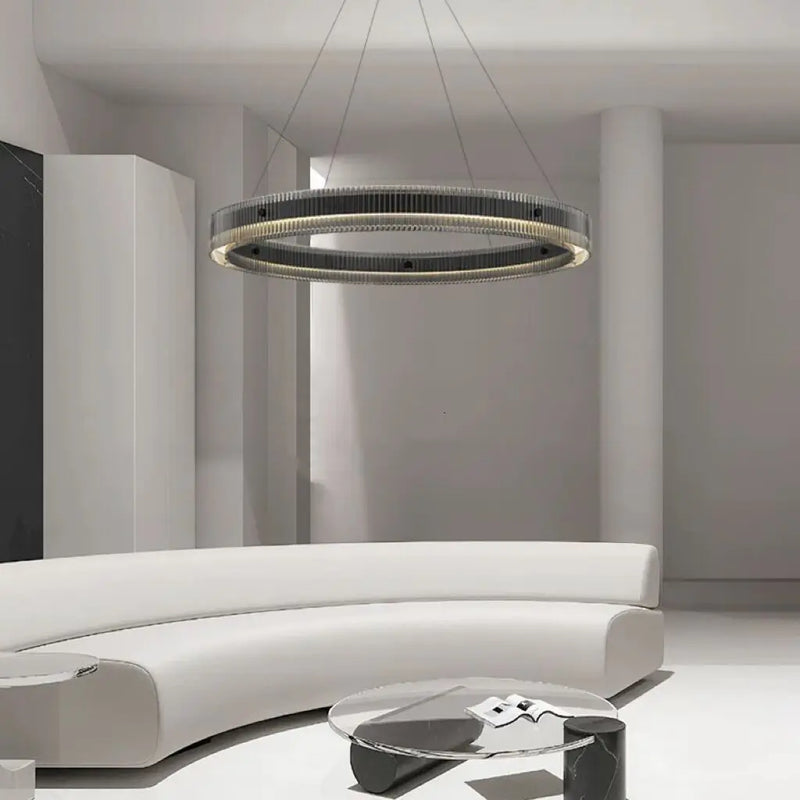 lustre nordique moderne en verre led de luxe